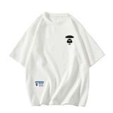 Летняя черная футболка с коротким рукавом, трендовая приятная телу белая рубашка