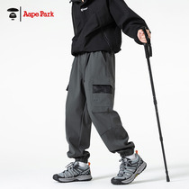 Aape Park Spring and Autumn Outdoor Jacket Pants Mens Trendy Leggings Casual Pants American Fashion Brand Work Pants