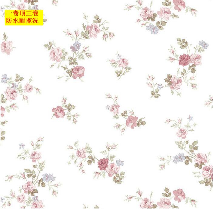 South Korean wallpaper import large volume to scrub American Country Athleta Garden Small flower Bedroom headboard Background wall Spot