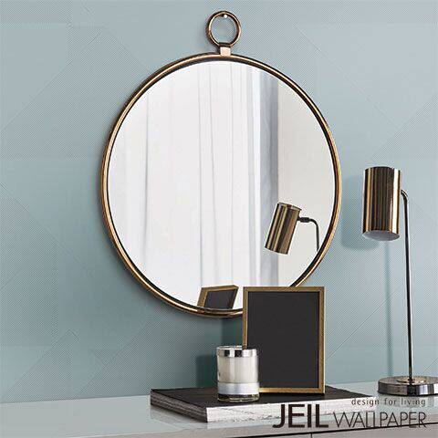 Korean wallpaper imported pure paper wood fiber large roll Nordic pure grey grey and blue cloth 521