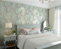 3d three-dimensional non-woven retro American country pastoral flower wallpaper warm bedroom living room full of wallpaper