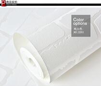 White brick 3d three-dimensional brick non-woven vintage white brick Mediterranean blue brick brick wall white brick relief brick