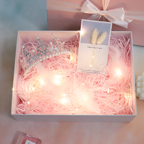 Exquisite gift box Packaging gift box Large box Birthday gift ins Rafi grass Girl heart creative gift