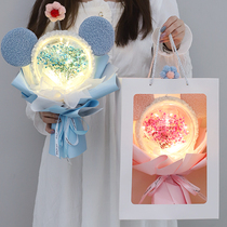 Birthday Gift women send bestie children Practical graduation Wallet with a high level of ritual sensation Creative Net Red Hair Stirrup Flowers