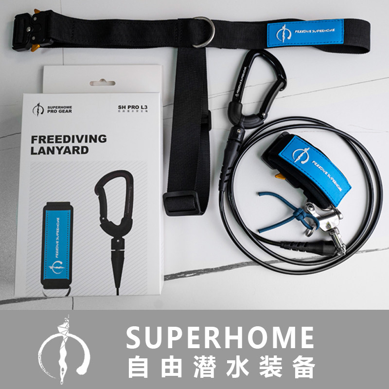 SUPERHOME FREE DIVING SAFETY ROPE LANYARD Wrist Waist Double with webbed-free climbing rope double webbed all available