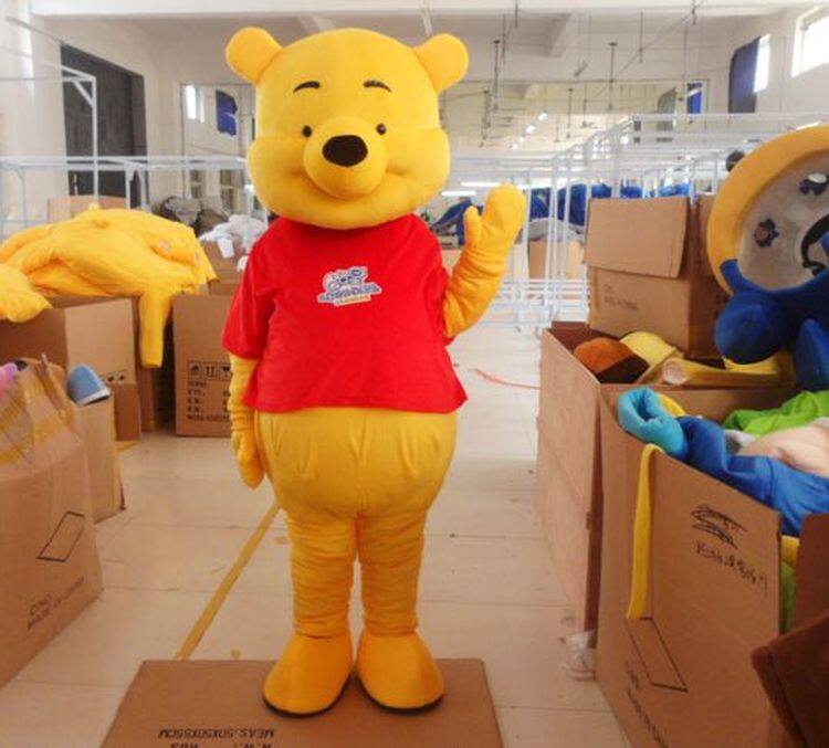 Small Bear Vini Cartoon Man Puppet Costume Adults Wear Cartoon Costumes Walking Cosplay Doll Cartoon Prop Clothes