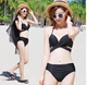 Tăng đột biến! Beach độc quyền áo tắm nữ ba mảnh phù hợp với bikini ren cao eo thép vòng ngực nhỏ tụ tập với gạc - Bikinis