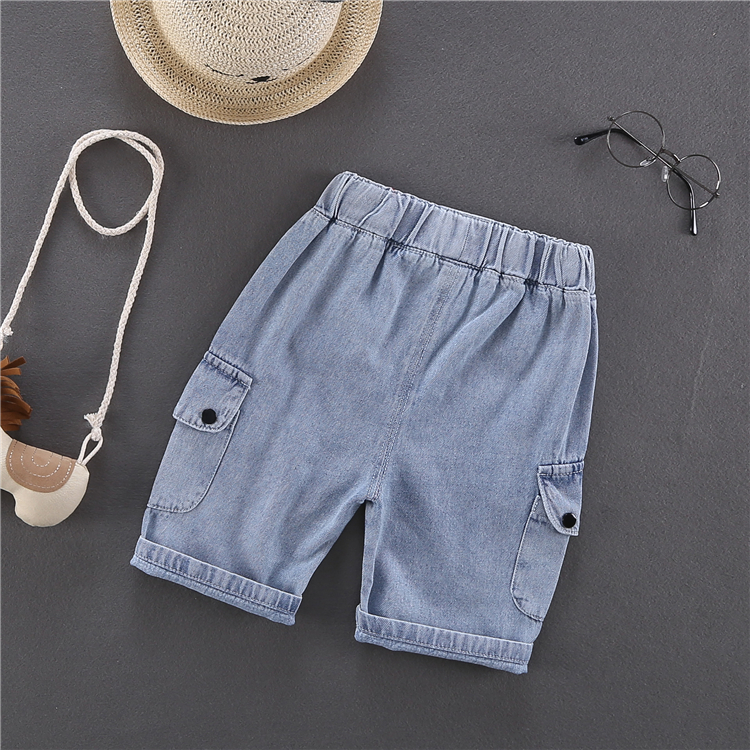 Quần short bé trai 2019 mới cho bé quần áo mùa hè năm điểm quần trẻ em nước ngoài trẻ em quần mùa hè phiên bản Hàn Quốc của thủy triều - Quần jean quần áo bé trai