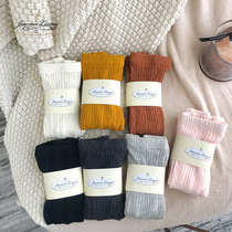 Seven-color vertical twist twist pantyhose children autumn and winter stripes pure color pantyhose girl socks
