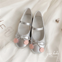 bp same girl Cherry silver leather shoes childrens soft bottom Princess single shoes air quality 21 spring and summer New