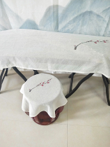 Guzheng stool dust cover cloth Guzheng round stool cover cloth hand-painted Chinese style universal cover cloth drum stool cover cloth retro