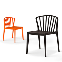 Nordic plastic dining chair simple back chair creative leisure fashion outdoor chair simple modern chatter chair Windsor chair