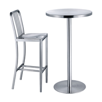 Stainless steel bar home Nordic high table Net red bar KTV American water bar round table wrought iron table table