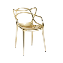 Nordic Vine chair back chair cat ear chair simple dining chair coffee chair personality hollow transparent chair leisure negotiation chair