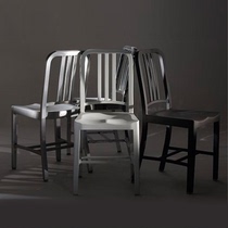 American country metal back iron chair Navy chair industrial wind cafe color iron dining chair loft stool