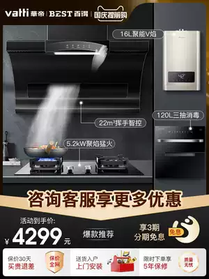 Vantage Baidi E602 range hood gas stove package home kitchen top side suction Hood stove stove large suction
