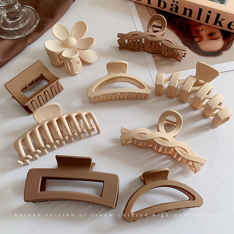 Grab Clip Lady Autumn Winter Great Horn Hair Catch Shark Clip Hair Clip Rear Brain Spoon Clip Head Adorned Tennis Red 2023 New Hairpin-Taobao