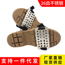 ZS tactical 10 teeth to 26 teeth stainless steel crampons anti-slip shoe covers fishing snow and ice mountaineering travel supplies