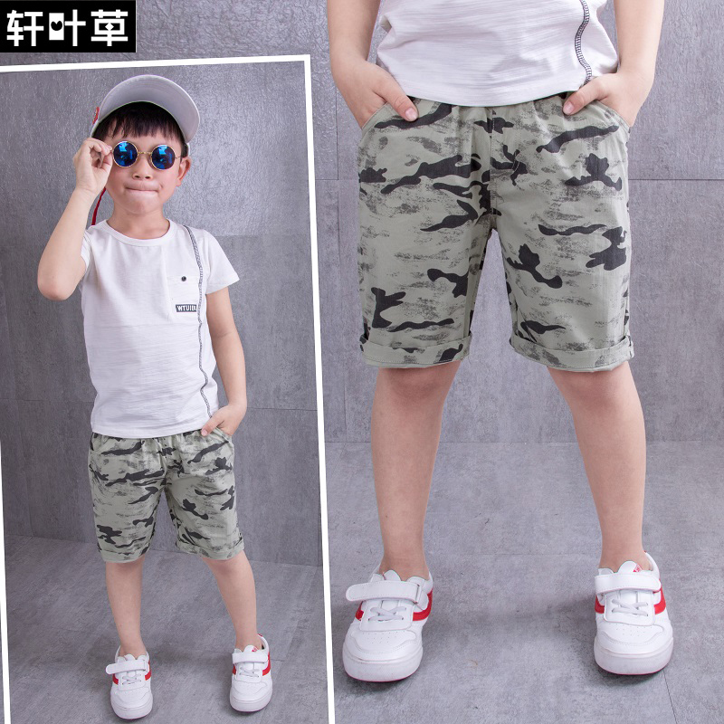 Bé trai quần short mùa hè 2019 quần âu mới mất quần childrens quần bảy điểm mens trẻ trung và lớn quần cotton tinh khiết Hàn Quốc phiên bản.