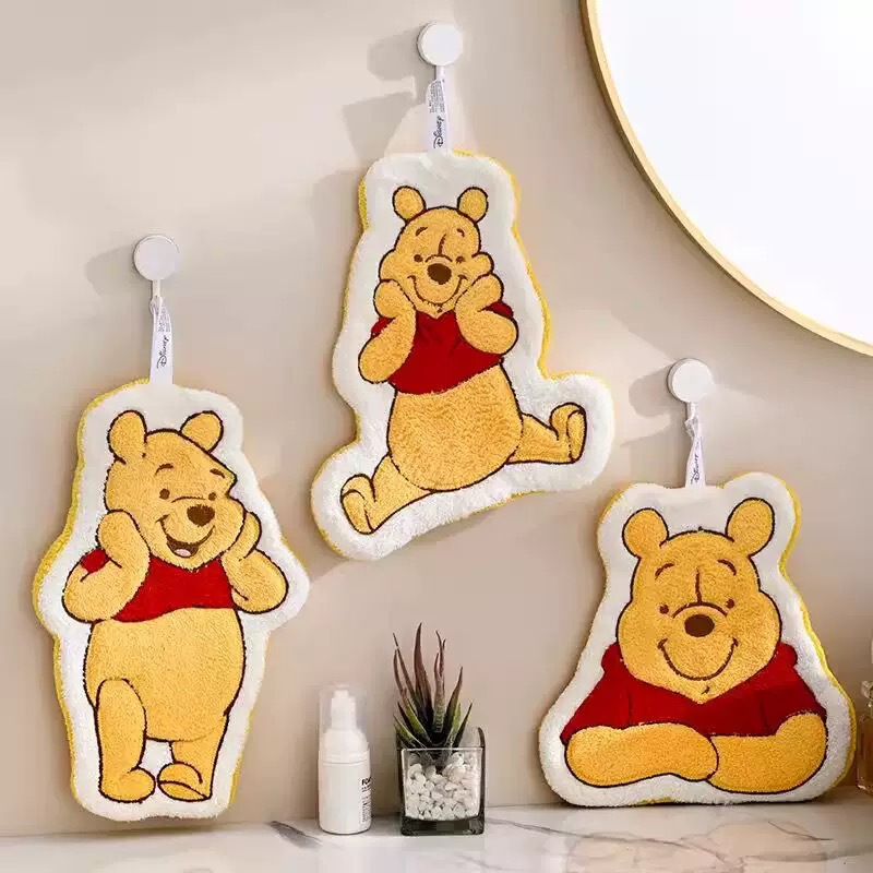Cute Cartoon Embroidered Hangable Towel, Coral Fleece Bear Hand Towel, Soft and Absorbent for Home Kitchen and Bathroom Use Cute Cartoon Embroidered Hangable Towel, Coral Fleece Bear Hand Towel, Soft and Absorbent for Home Kitchen and Bathroom Use