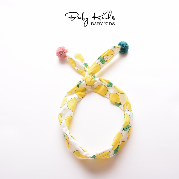 BABYKID Phụ kiện tóc trẻ em Hàn Quốc bé gái đeo chéo tóc có thể điều chỉnh vải tai thỏ bóng headband kẹp tóc càng cua