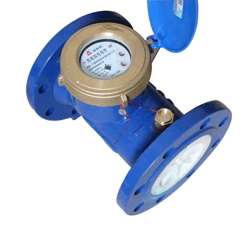 Emco flange water meter LXLY-E 014 iron shell screw wing liquid seal large diameter mechanical digital cold water meter