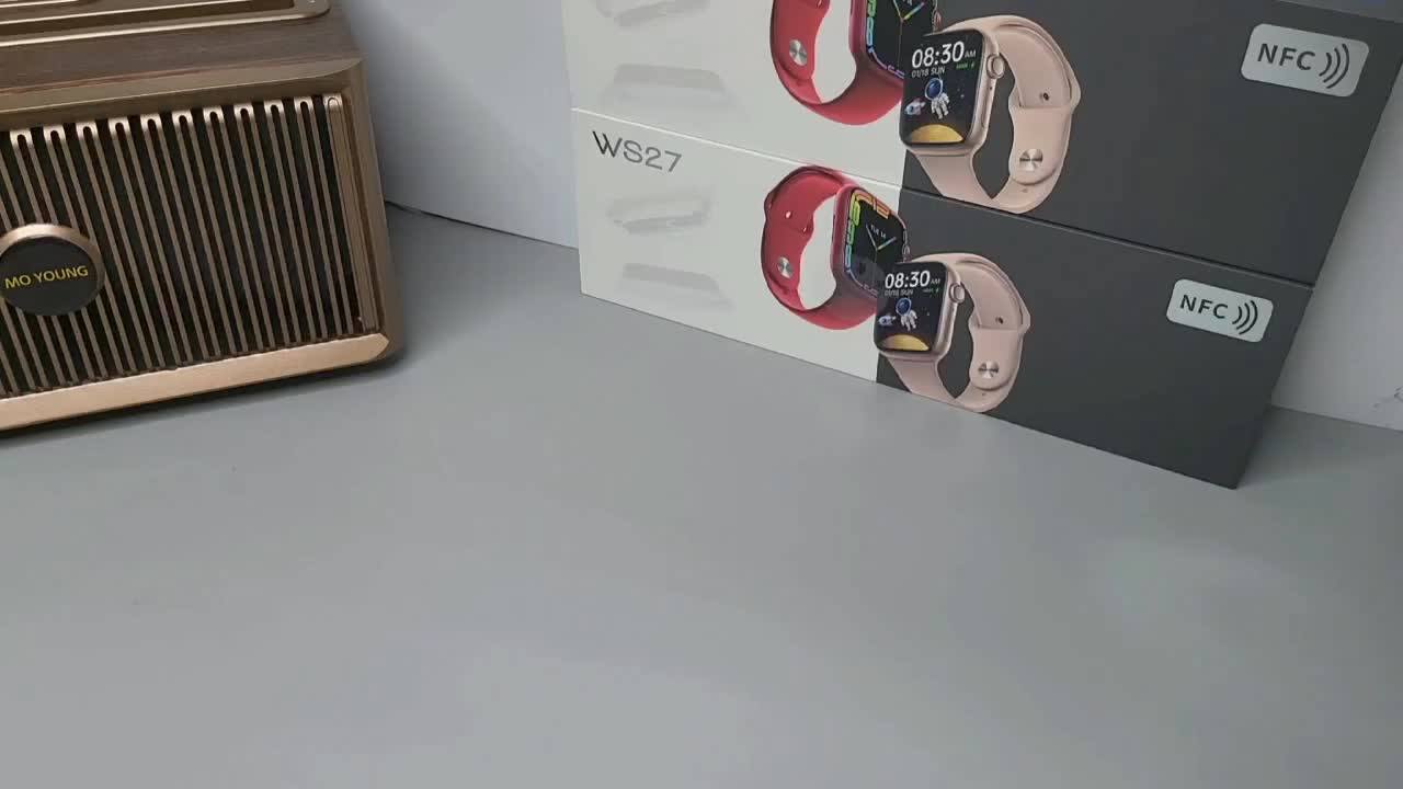 Hot Sale Ws27 Smartwatch Ip67 Wireless Charger Health Bands Nfc Heart Rate Blood Pressure Oxygen 