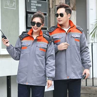 Серый апельсиновый (съемный) хлопковое пальто