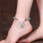 Vòng chân gió quốc gia nữ cá tính thiết kế ban đầu chuỗi chân trang sức mắt cá chân khí chất thanh lịch chân hoang vòng chân bạc nữ đẹp