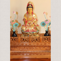 Can be customized solid wood shrine Buddha statue base Camphor wood Lotus base Lotus table Sumeru seat for the table