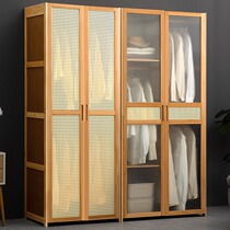 Simple wardrobe bedroom home rental house childrens solid wood assembled cabinet wardrobe small apartment storage economical