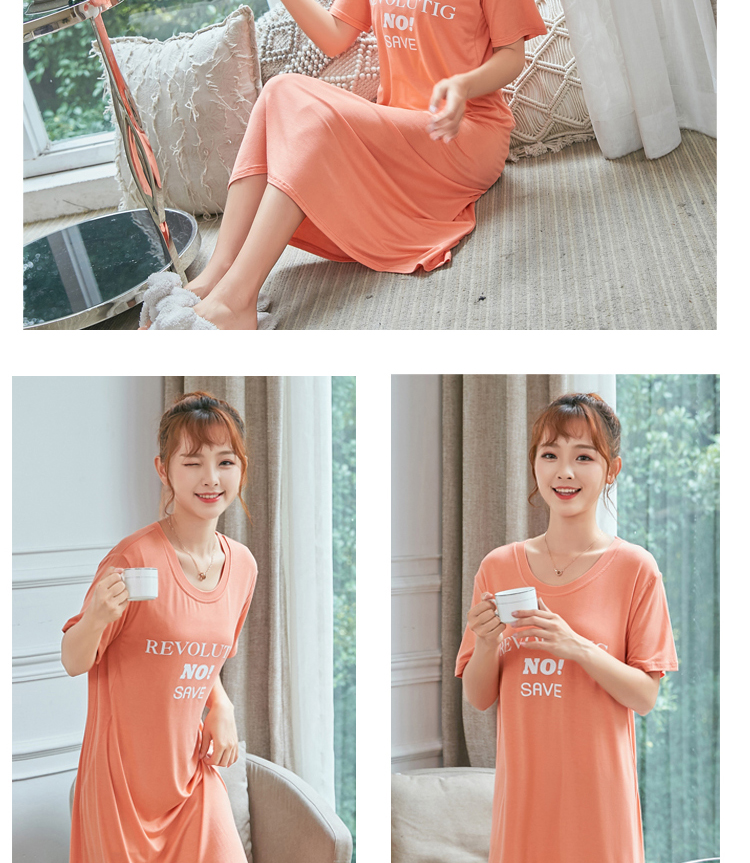 Mặc đồ ngủ miễn phí có thể mặc đồ ngủ bên ngoài váy ngủ với áo lót nữ mùa hè bằng vải cotton ngắn tay phiên bản Hàn Quốc của váy sinh viên tươi váy đầm mặc nhà trung niên