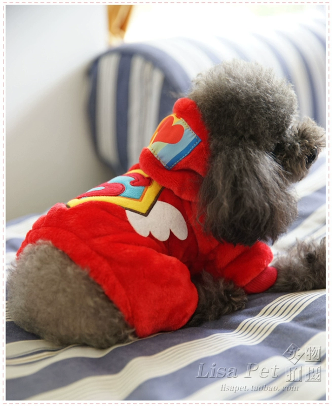 Peter Pan biến đổi quần áo thú cưng Teddy VIP hơn quần áo cún con được trang trí bằng lông cừu san hô mùa xuân và mùa thu - Quần áo & phụ kiện thú cưng quần áo cho chó mèo