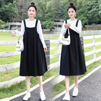 Pregnant womens autumn dress 2022 new autumn pregnant women dress tops spring and autumn high - sense coat