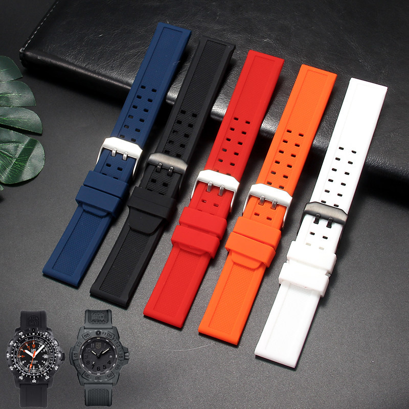 Suitable for Luminox Silicone Watch Strap 3051 8800 3080 Luminox 20 22 23mm