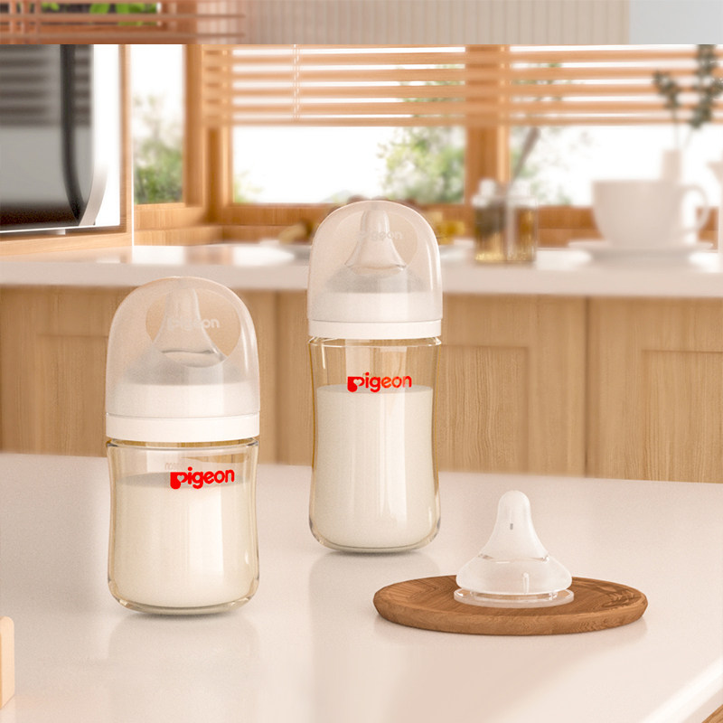 Bai'a bottle 3rd generation of wide mouth PPSU plastic natural solid bottle baby baby bottle 1 year old