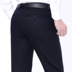 Quần nam mới mùa thu và mùa đông dày phần giữa và tuổi già cao eo thẳng quần nam cotton miễn phí ủi lỏng kinh doanh quần dài quần đùi nam Quần tây thường