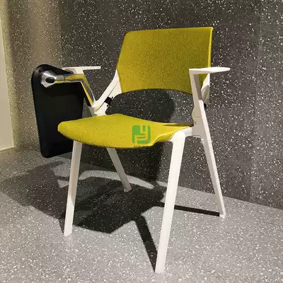 Stackable training chair with table board Conference chair with armrest Simple office chair Net red chair Venue record writing chair