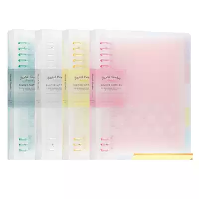 Eight-hole loose-leaf book a44-hole b5 soft shell shell Ancient style Chinese style soft leather plastic buckle light stationery