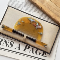 Japans middle-aged natural organic Nagasaki deep-sea turtle mother-of-pearl retro fashion vintage comb hairpin hair accessories