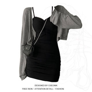 Vestido plisado dulce y picante de pura lujuria para mujer de talla grande