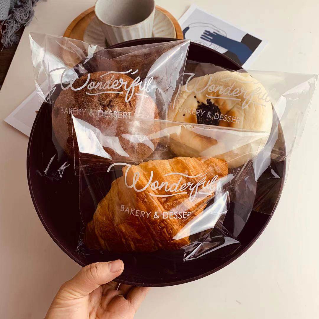 Small bread packaging bag self-sealing bag baking toast baking packaging self-adhesive sandwich transparent snack steamed bread bag
