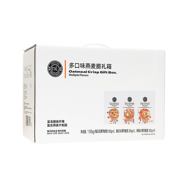 Fat Donglai Oat Crisp Gift Box Daily Nuts Yogurt Fruit Strawberry Fruit Oat Crisp Gift Box for Gifting