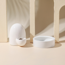 Luding Chicken Feeder Quail Chick Peonies Parrot Food Trough Kettle Food Basin Ceramic Drinking Foundry Supplies