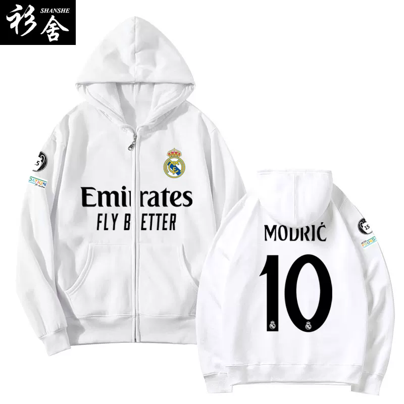 Костюм Real Madrid сезона 24-25, кофта-пиджак фанат Mbappe, хлопковая футболка унисекс куртка