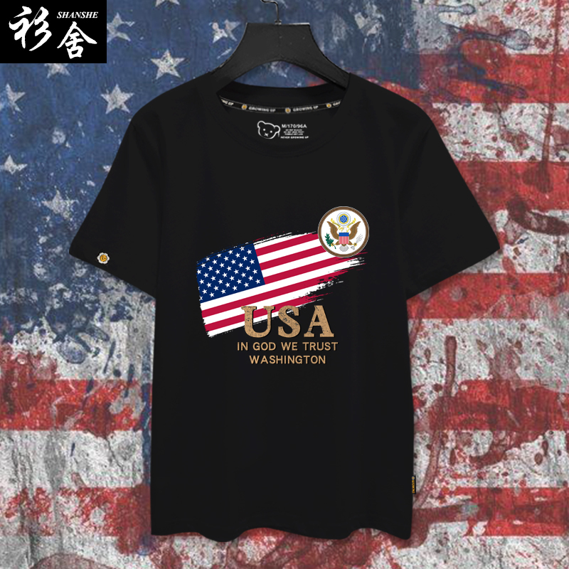 United States of America Usa Statue of Liberty National Symbol Short-Sleeve T-Shirt for Men and Women Half-Sleeve