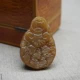 Природная руда из нефрита, двусторонная резная подвеска, ханьфу, аксессуар