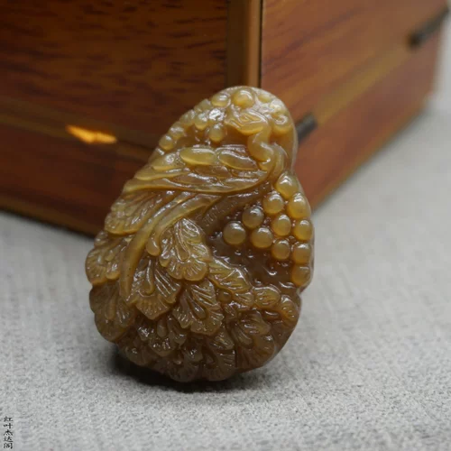 Природная руда из нефрита, двусторонная резная подвеска, ханьфу, аксессуар