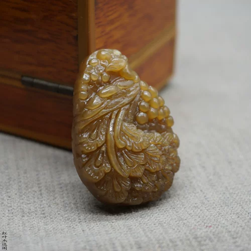 Природная руда из нефрита, двусторонная резная подвеска, ханьфу, аксессуар