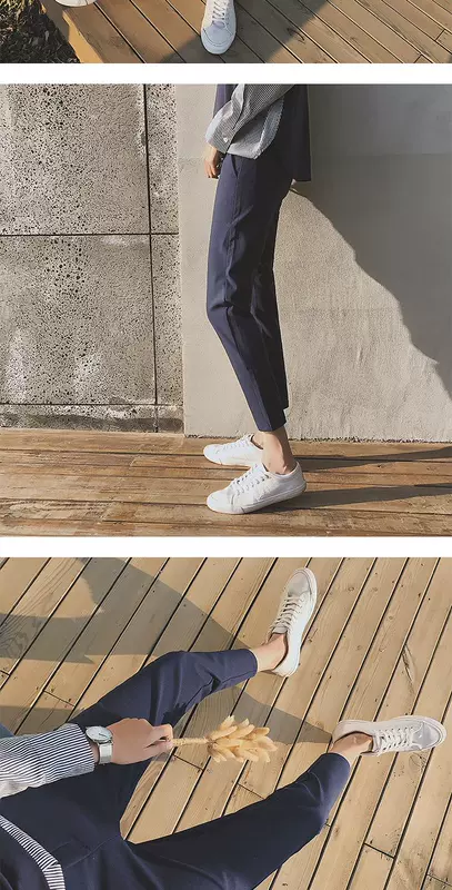 LES đẹp trai T quần size vừa vặn Quần mỏng 26 thước chín điểm chân nhỏ người gầy Hàn Quốc quần âu màu rắn quần nam K